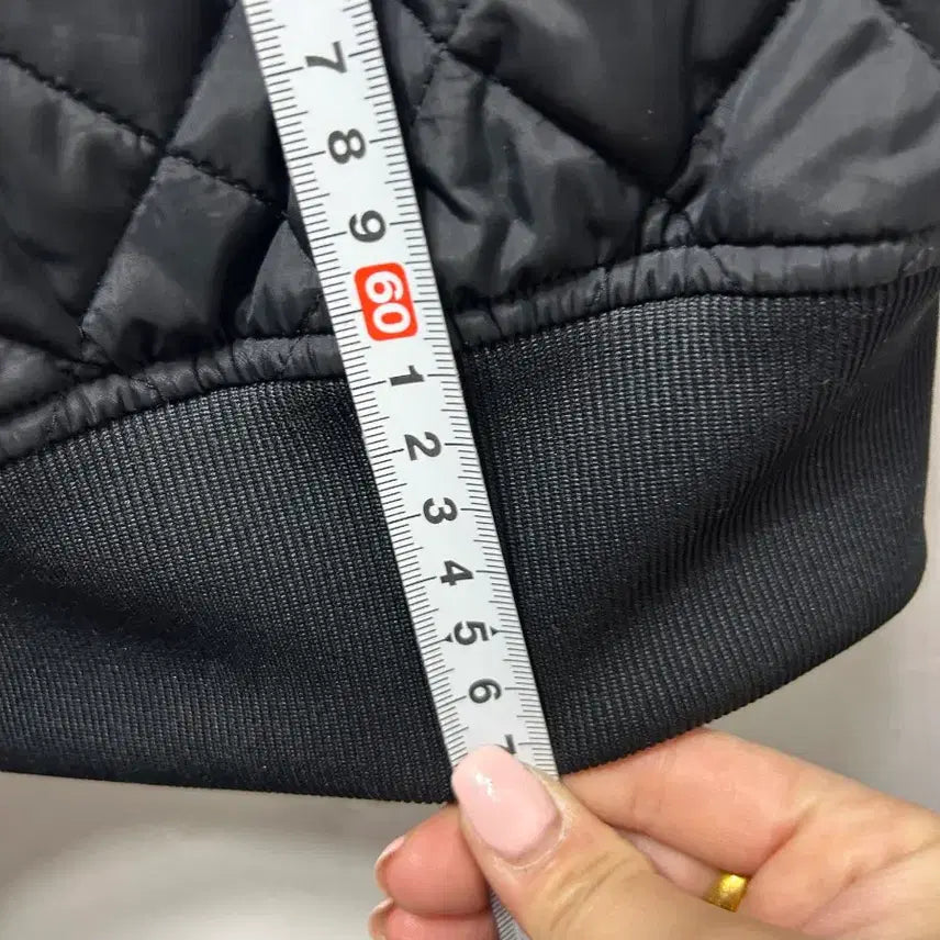 [BUNJANG] Adidas Quilted Black Bomber Jacket M / 아디다스 퀼팅 블랙 봄버 자켓 M