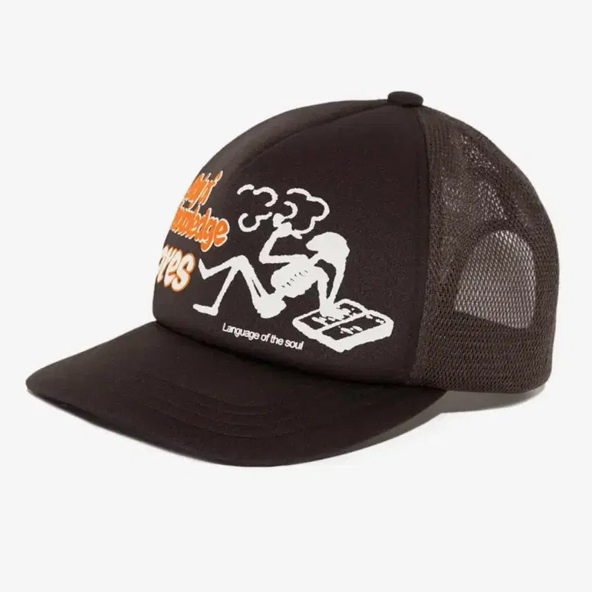 [BUNJANG] Roars Smoke Trucker Cap - Brown / 로어즈 모자 Smoke Trucker Cap - Brown