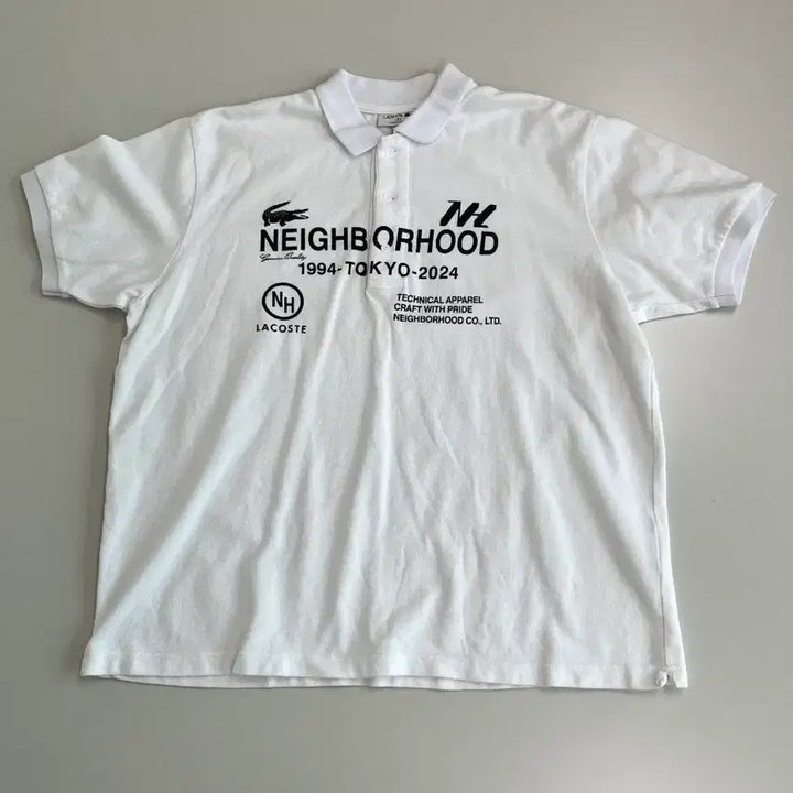 [BUNJANG] Lacoste x Neighborhood Original Polo Shirt White / [정품] 라코스테 X 네이버후드 오리지널 폴로 셔츠 화이트