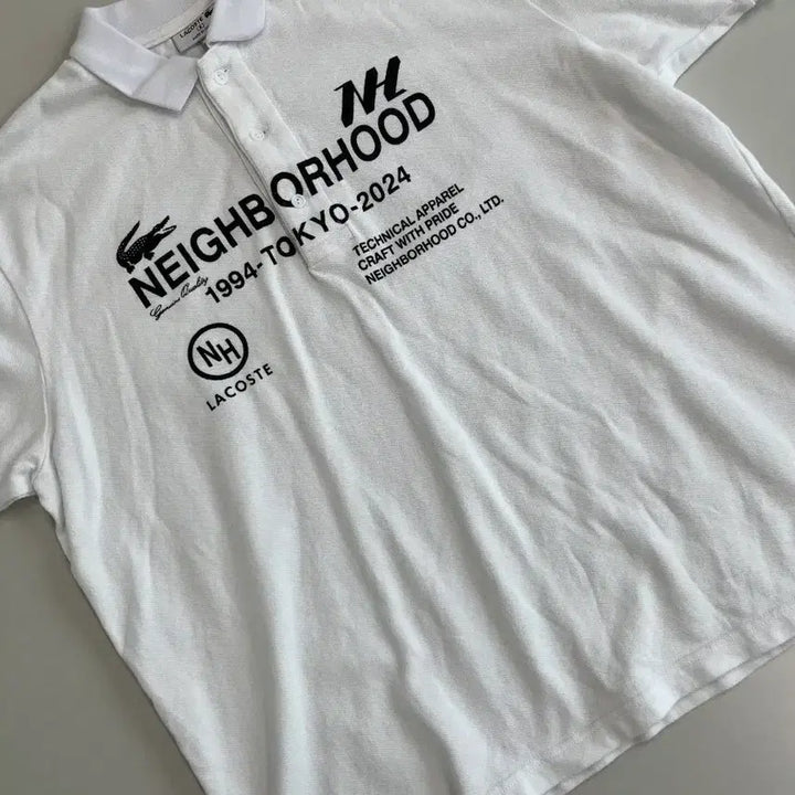 [BUNJANG] Lacoste x Neighborhood Original Polo Shirt White / [정품] 라코스테 X 네이버후드 오리지널 폴로 셔츠 화이트