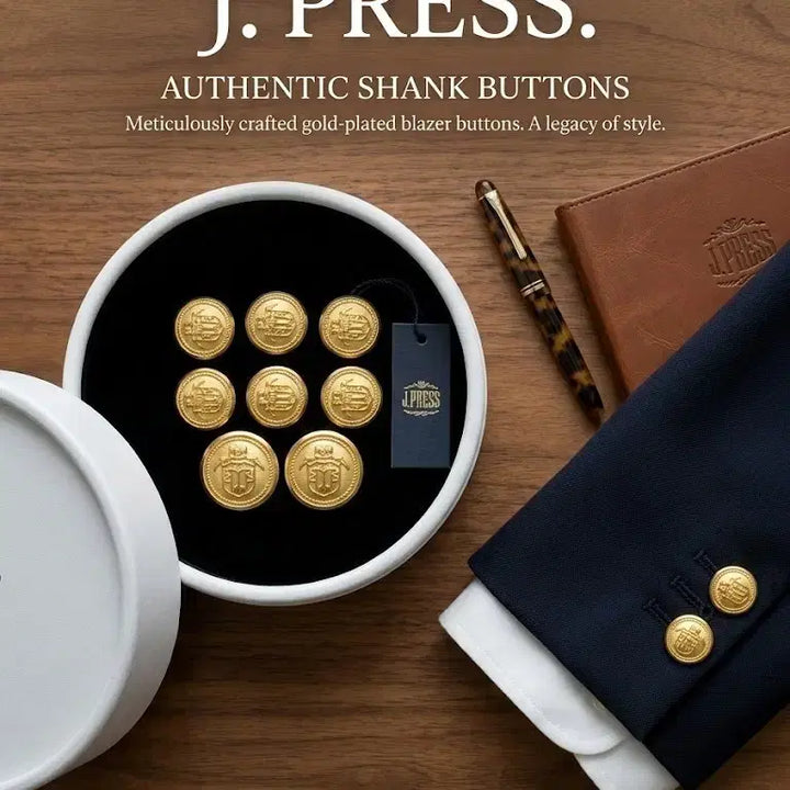 [BUNJANG] J.PRESS Gold Button Set (USA Made) / 미국에서 제작한 J.PRESS 금장 버튼 세트