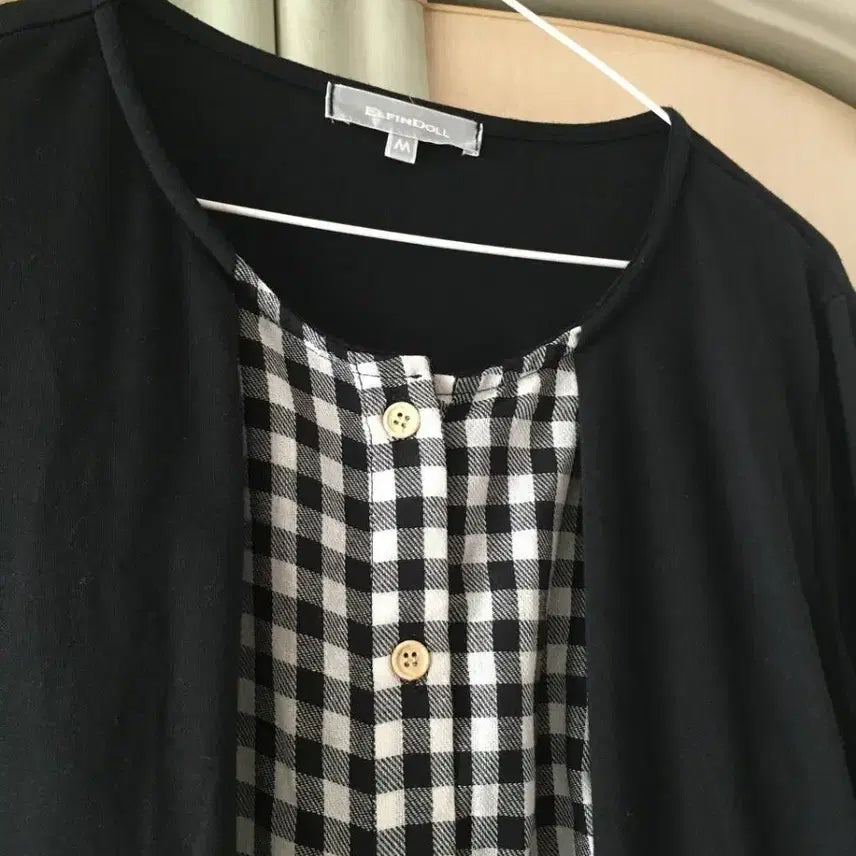[SOLD OUT] 일본빈티지 바선생핏 체크 레이어드 원피스