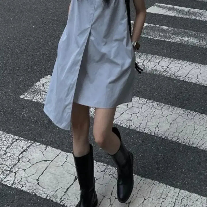 [BUNJANG] Trimming Bird Mini Dress (Gray) / 트리밍버드 소아 미니원피스 (Gray)
