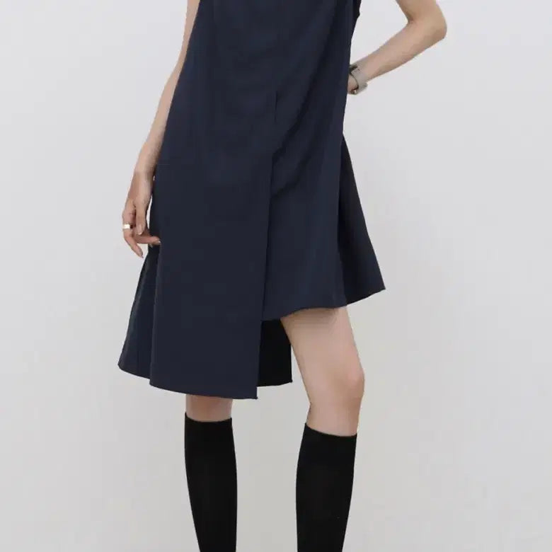 [BUNJANG] Trimming Bird Soah Mini Dress (Navy) / 트리밍버드 소아 미니원피스 (Navy)