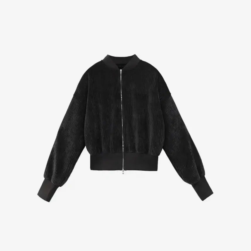 [BUNJANG] Trimming Bird Corduroy Velvet Zip-up (Charcoal) / 트리밍버드 코듀로이 벨벳 집업 (Charcoal)