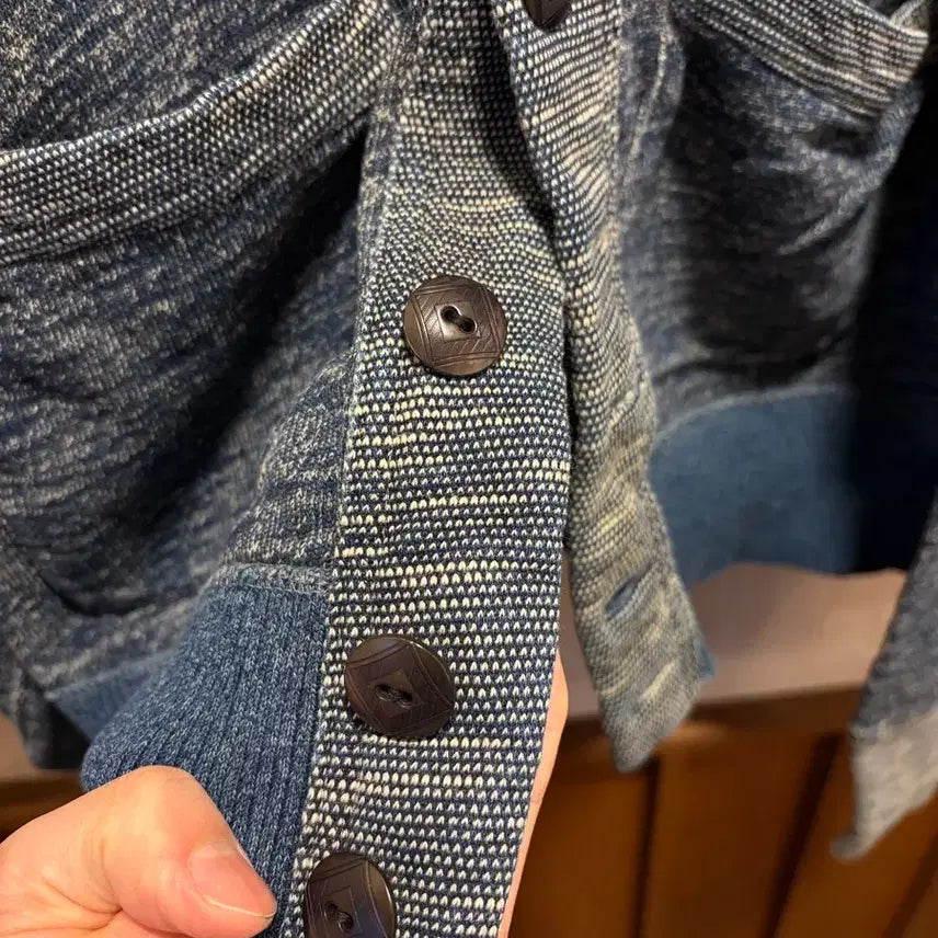[BUNJANG] RRL Indigo Dyed Cardigan L-XL / 더블알엘 rrl 인디고 가디건 L-XL