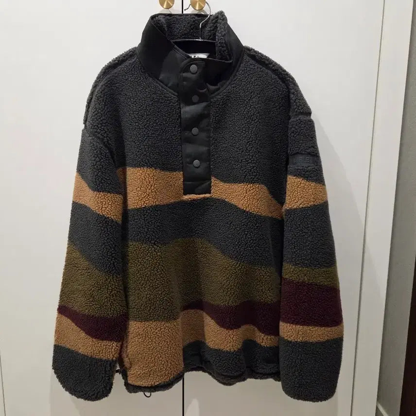 [BUNJANG] AIGLE Camo Pattern Fleece Pullover / 신품급_(M)에이글 AIGLE 플리스 카모 패턴 풀오버
