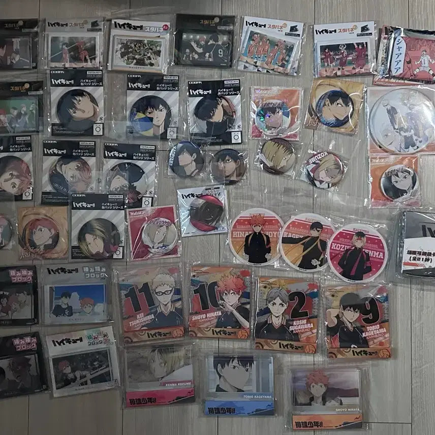 [BUNJANG] Haikyu Acrylic Photocard &amp; Can Badge Bundle Set / 급처리 하이큐 아크릴 포토카드 캔뱃지