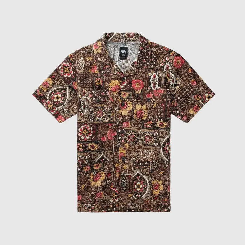 [BUNJANG] Stussy India Shirt Brown Medium T-Shirt / 스투시 인도 셔츠 반팔셔츠 브라운 M