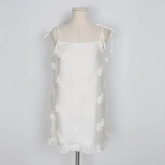 [BUNJANG] Floral Layered Cami Dress / 플라워 나시 원피스 레이어드