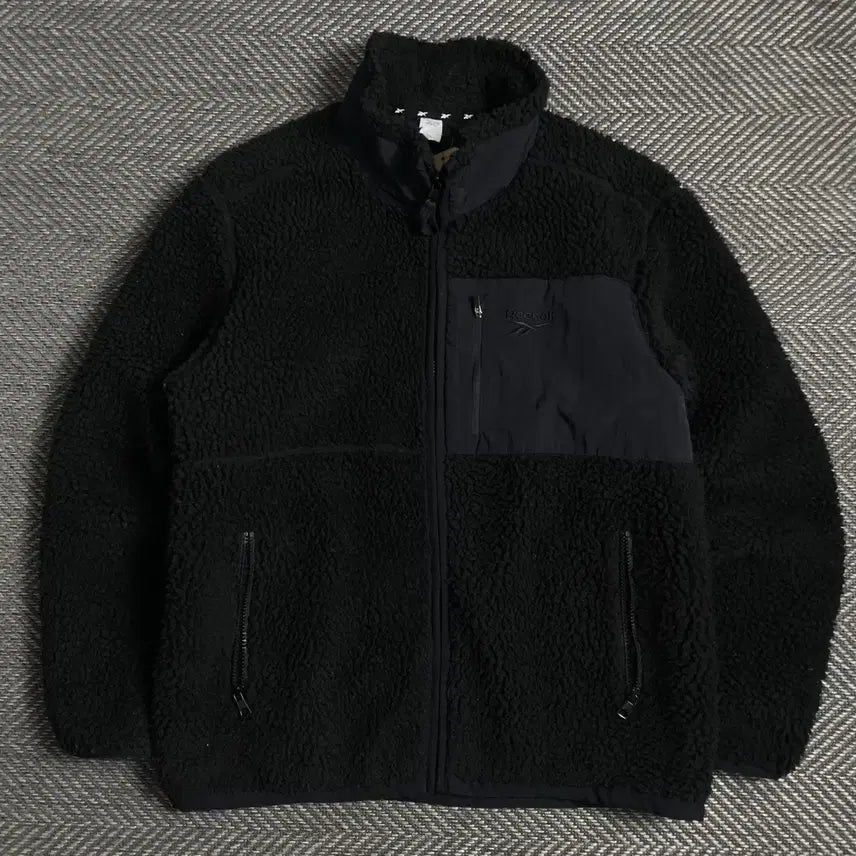 [BUNJANG] Reebok Sherpa Fleece Jacket Black / 00s 리복 쉐르파 플리스 자켓 블랙o 4917