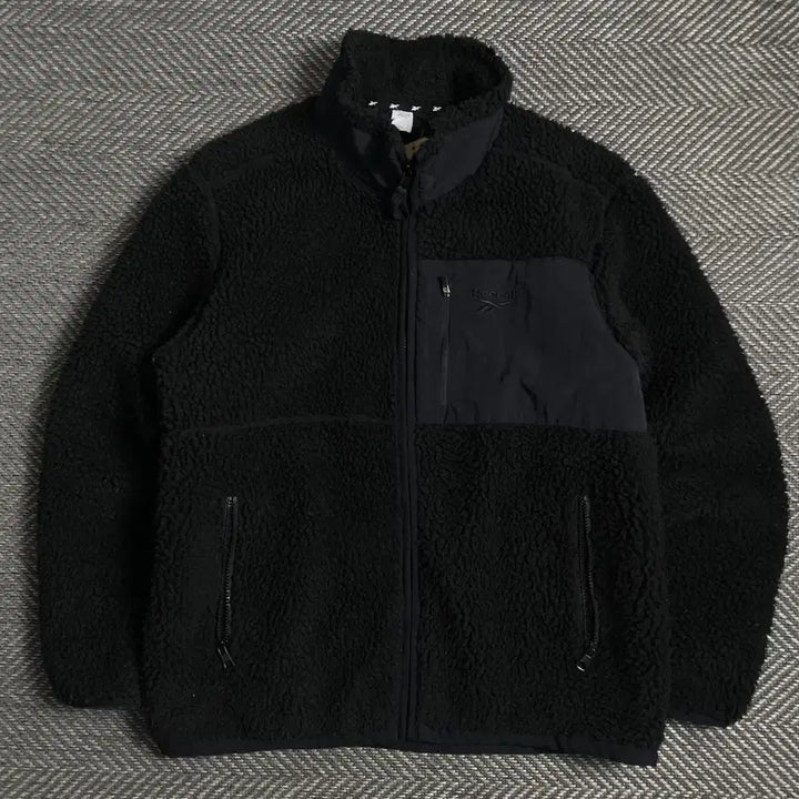 [BUNJANG] Reebok Sherpa Fleece Jacket Black / 00s 리복 쉐르파 플리스 자켓 블랙o 4917