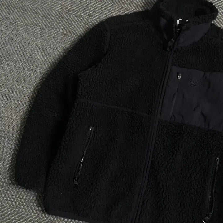 [BUNJANG] Reebok Sherpa Fleece Jacket Black / 00s 리복 쉐르파 플리스 자켓 블랙o 4917