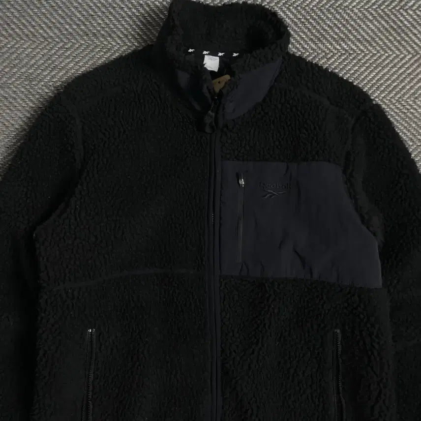 [BUNJANG] Reebok Sherpa Fleece Jacket Black / 00s 리복 쉐르파 플리스 자켓 블랙o 4917