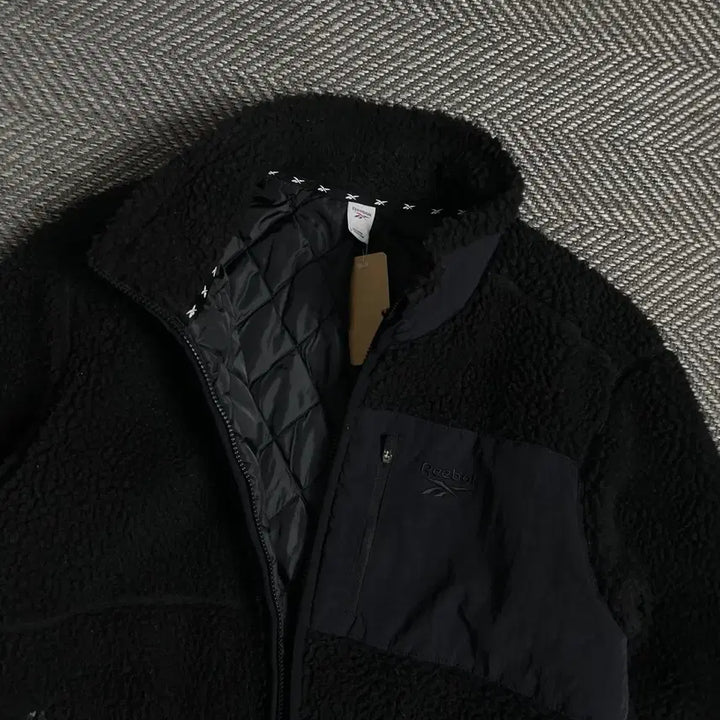 [BUNJANG] Reebok Sherpa Fleece Jacket Black / 00s 리복 쉐르파 플리스 자켓 블랙o 4917