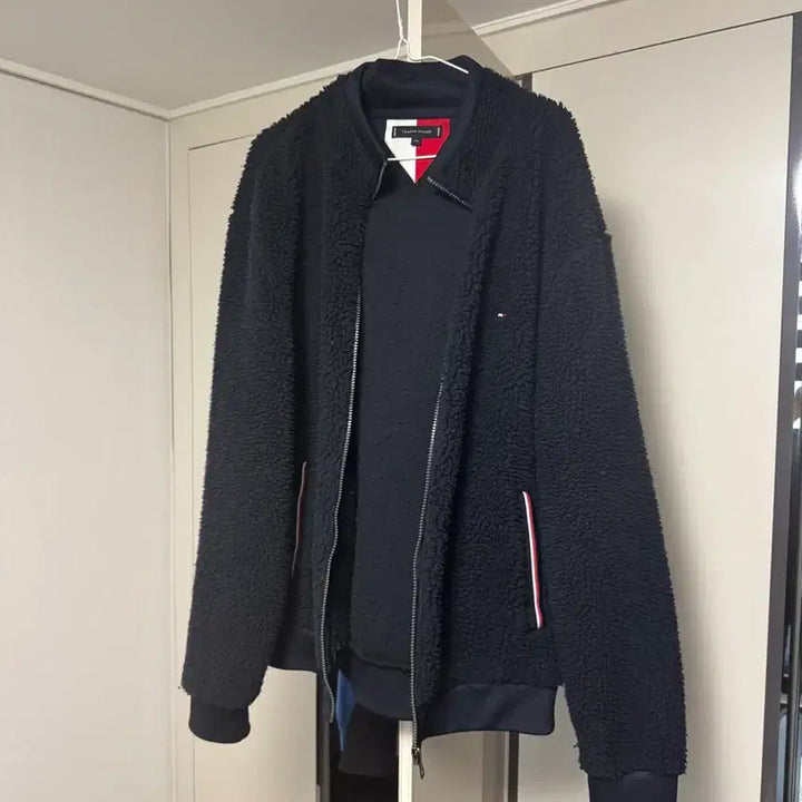 [SOLD OUT] 타미힐피거 네이비 뽀글이 플리스 자켓 2xl 110