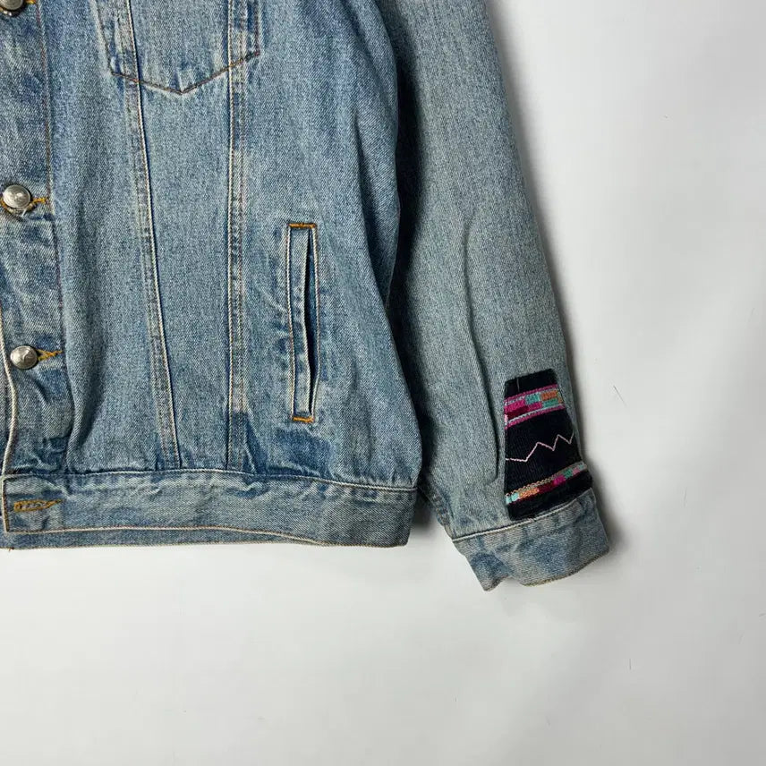 [BUNJANG] El Huarache Aztec Pattern Denim Jacket / [El Huarache] 엘 우아라체 아즈텍 패턴 데님자켓