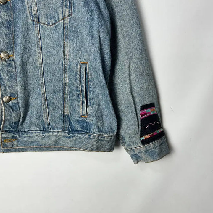 [BUNJANG] El Huarache Aztec Pattern Denim Jacket / [El Huarache] 엘 우아라체 아즈텍 패턴 데님자켓