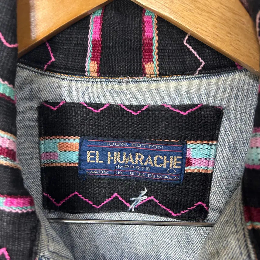 [BUNJANG] El Huarache Aztec Pattern Denim Jacket / [El Huarache] 엘 우아라체 아즈텍 패턴 데님자켓