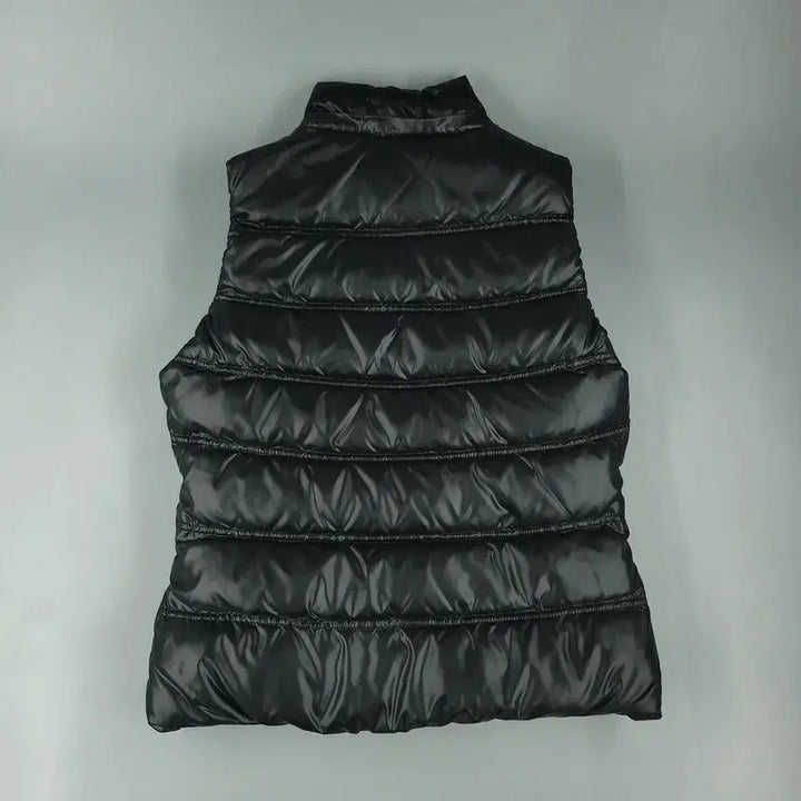 [BUNJANG] Adidas Hooded Duck Down Vest / 아디다스 반광 블랙 퍼플 배색 로고 J 커플 덕다운 오리털 후드 패딩조끼