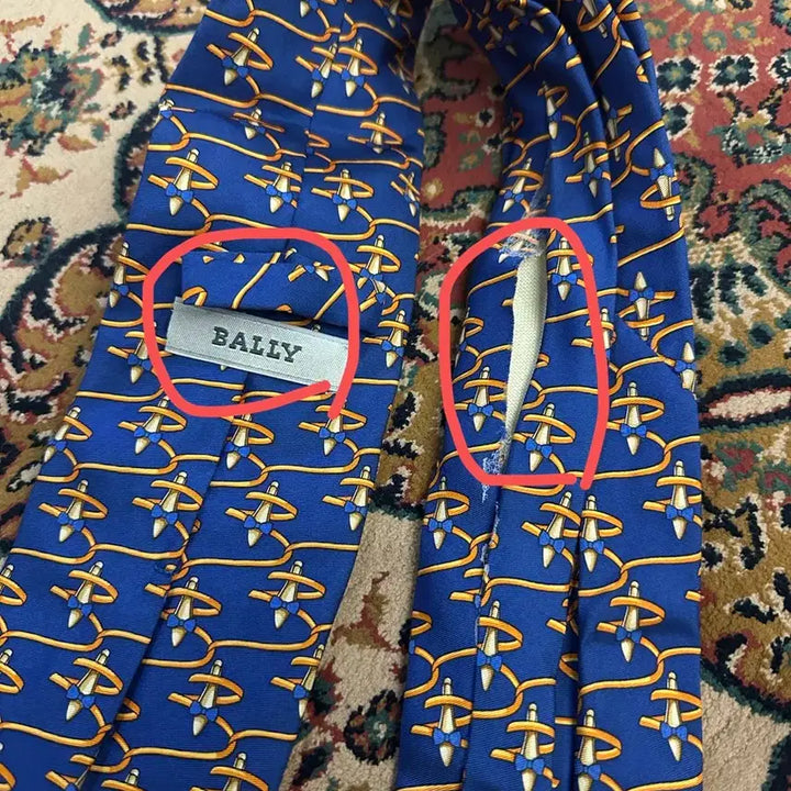 [BUNJANG] BALLY Silk Tie / 발리 BALLY 명품 넥타이 악세사리 (고정매듭 탈락/뒷면 매듭 탈락)