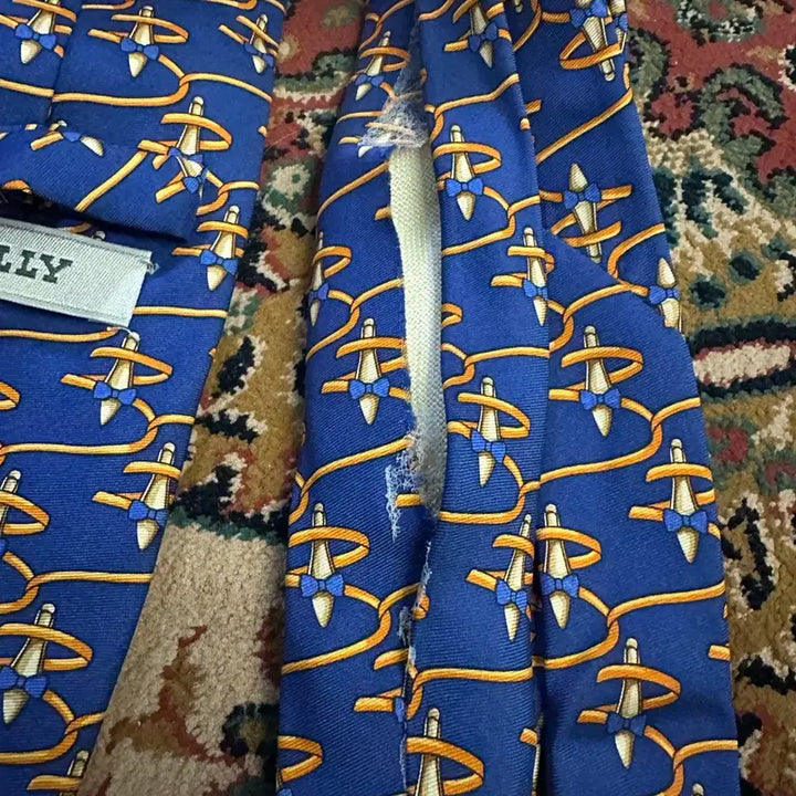 [BUNJANG] BALLY Silk Tie / 발리 BALLY 명품 넥타이 악세사리 (고정매듭 탈락/뒷면 매듭 탈락)