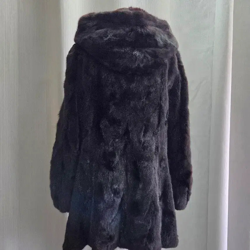 [BUNJANG] Jindo Klever Mink Hooded Half Coat / 진도 Klever 밍크 후드 하프 코트55~66