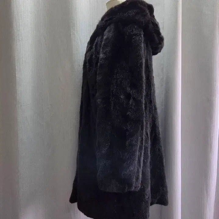[BUNJANG] Jindo Klever Mink Hooded Half Coat / 진도 Klever 밍크 후드 하프 코트55~66