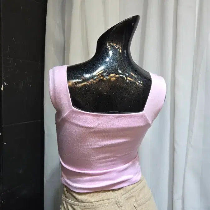 [BUNJANG] Square Neck Lilac Tank Top / 앞뒤 스퀘어넥 연보라 탑나시