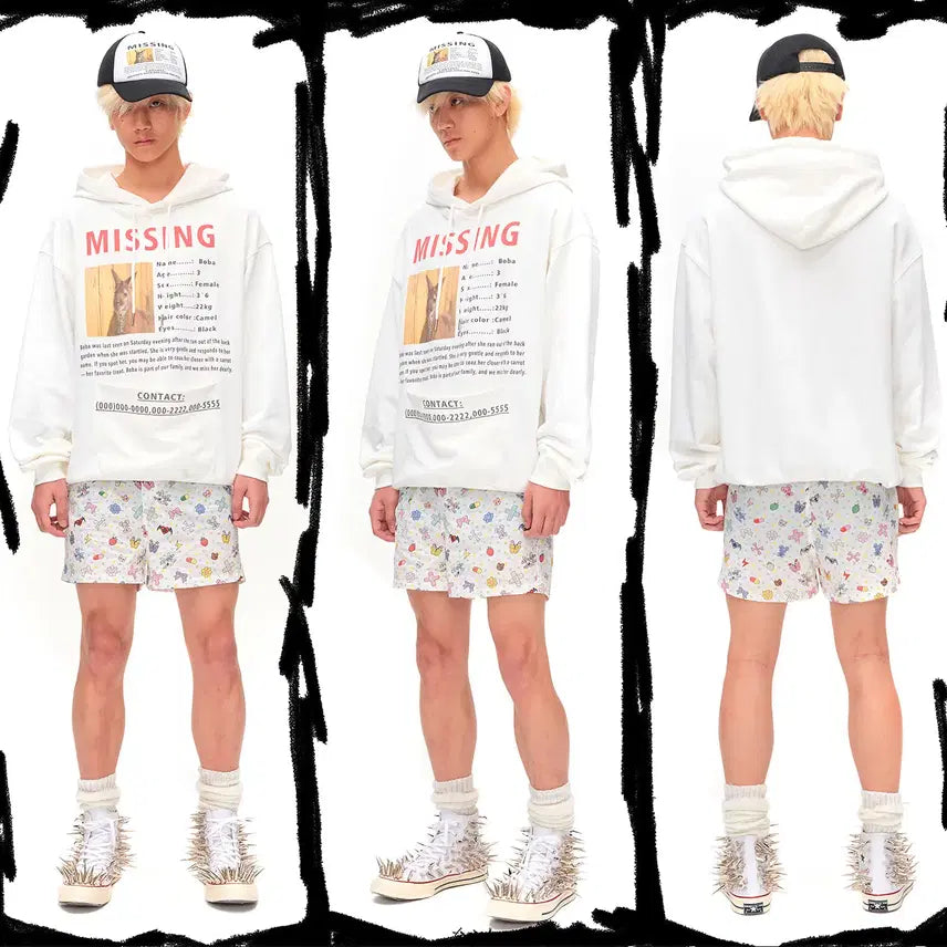 [BUNJANG] CFIERCE Missing Kangaroo Printed Hoodie / CFIERCE 씨피어스 MISSING 캥거루 프린팅 후드티