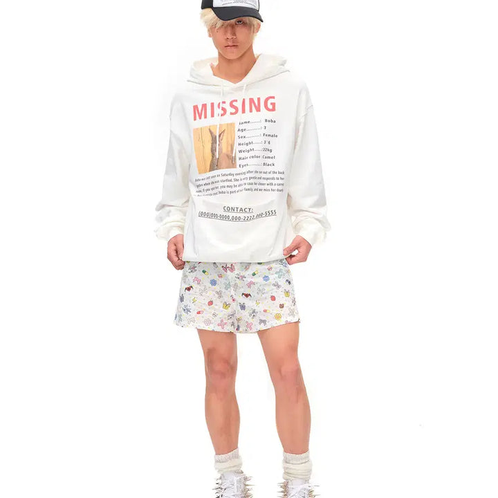 [BUNJANG] CFIERCE Missing Kangaroo Printed Hoodie / CFIERCE 씨피어스 MISSING 캥거루 프린팅 후드티
