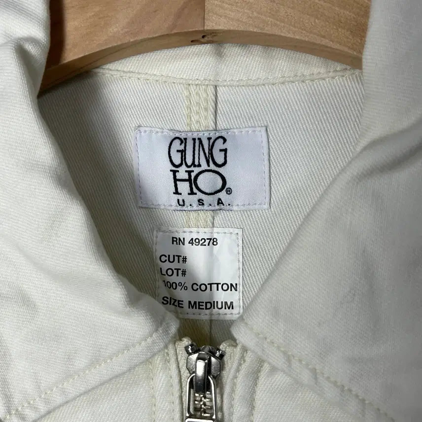 [BUNJANG] GUNG HO White Work Jacket / [GUNG HO] 궁호 화이트 워크자켓