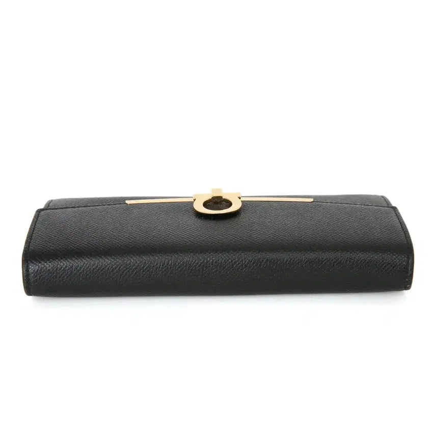 [BUNJANG] Ferragamo Gancini Long Wallet ID Pocket Vara Gold 22D150 / 페라가모 간치니 장지갑 ID포켓 바라 월렛 골드 22D150