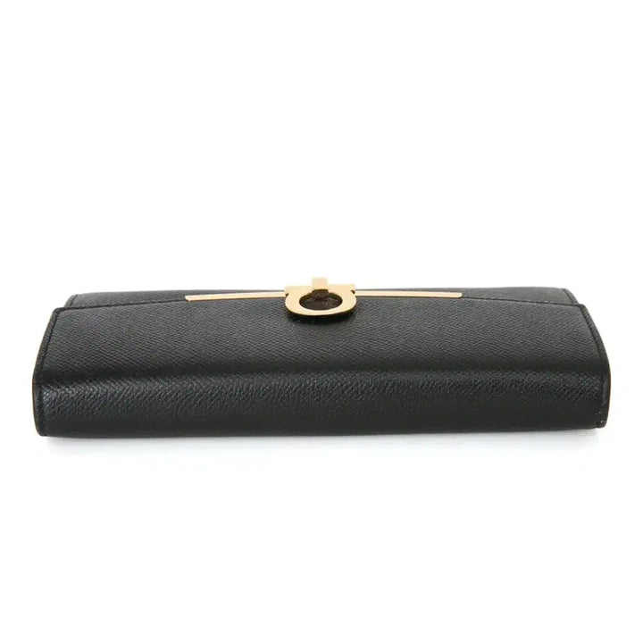 [BUNJANG] Ferragamo Gancini Long Wallet ID Pocket Vara Gold 22D150 / 페라가모 간치니 장지갑 ID포켓 바라 월렛 골드 22D150