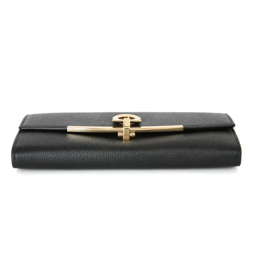 [BUNJANG] Ferragamo Gancini Long Wallet ID Pocket Vara Gold 22D150 / 페라가모 간치니 장지갑 ID포켓 바라 월렛 골드 22D150
