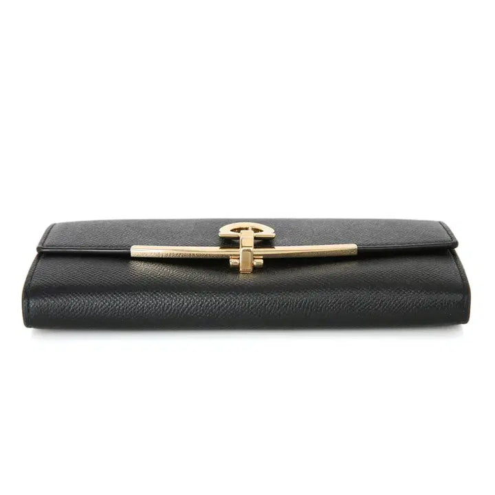 [BUNJANG] Ferragamo Gancini Long Wallet ID Pocket Vara Gold 22D150 / 페라가모 간치니 장지갑 ID포켓 바라 월렛 골드 22D150