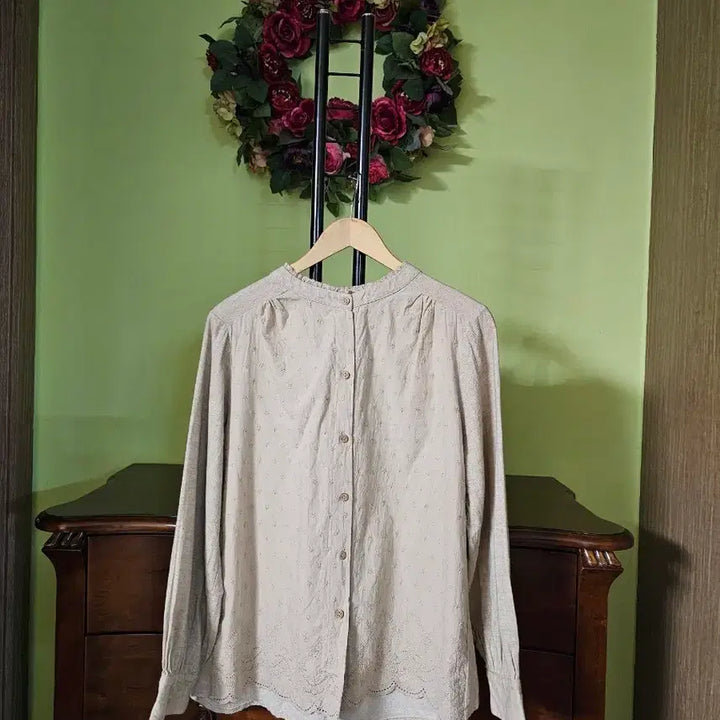 [BUNJANG] Ivory Gauze Cotton Blouse / 거즈면 남방