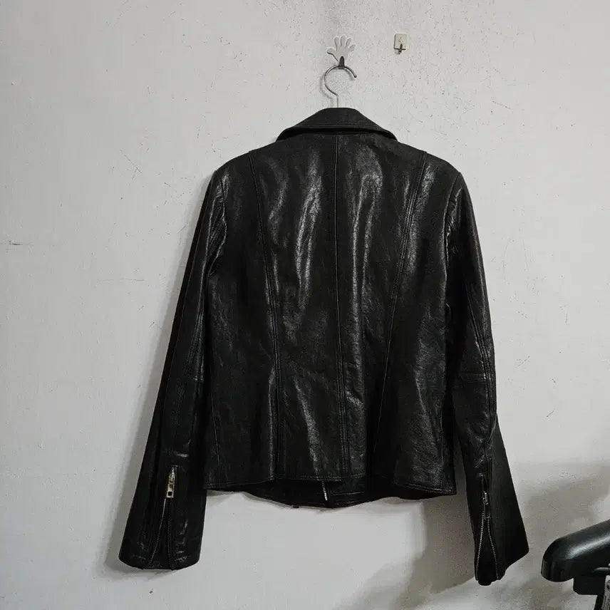 [BUNJANG] PRELIN Black Lambskin Leather Rider Jacket (Size 55) / PRELIN 블랙 양가죽 라이더 자켓55