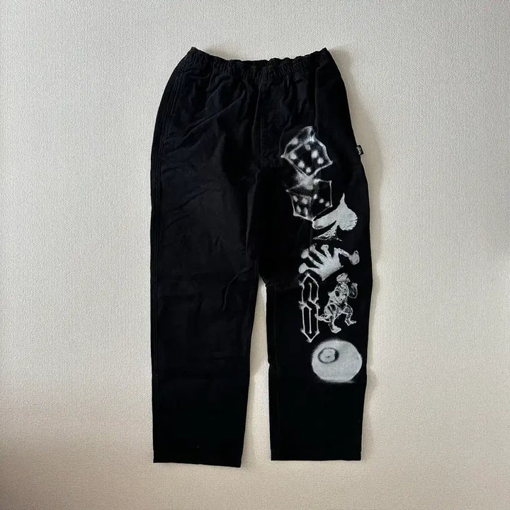 [BUNJANG] Stussy Airbrush Icon Beach Pants Black / 스투시 에어브러쉬 아이콘 비치 팬츠 블랙