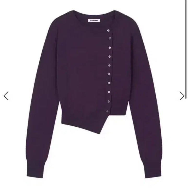 [BUNJANG] Sandric Asymmetric Knit Cardigan / 샌드릭 Sandric 언발란스 니트 가디건 퍼플