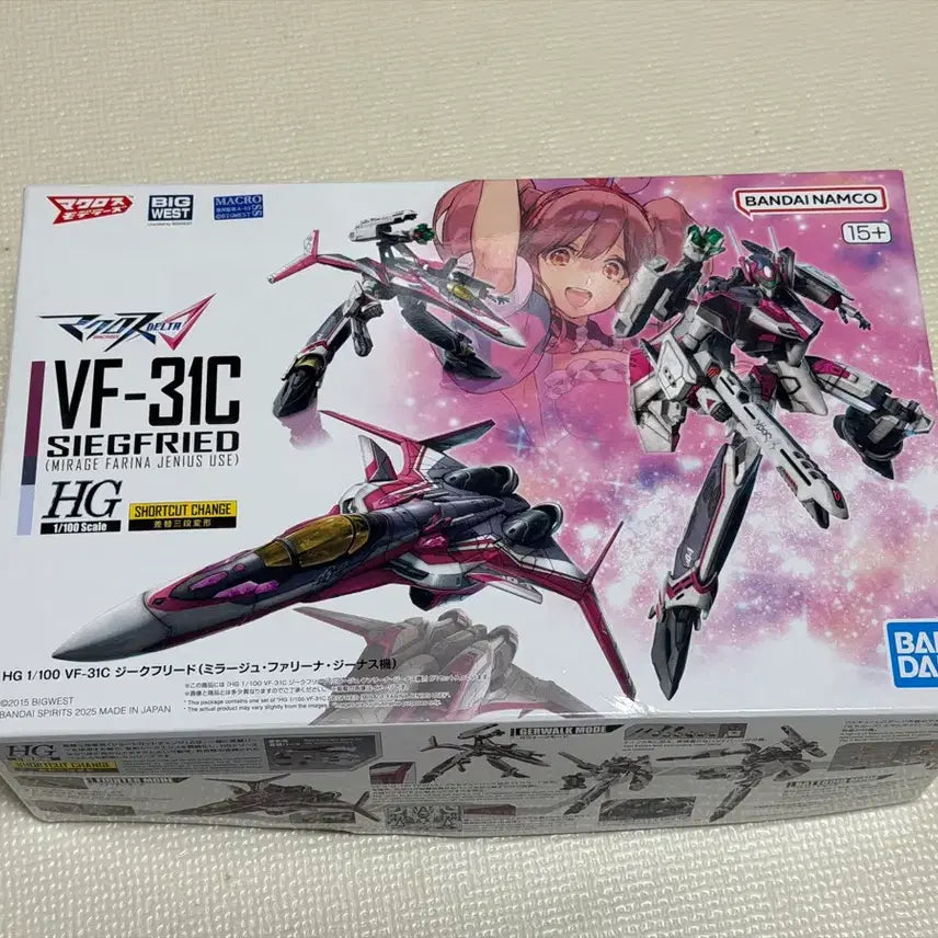 [BUNJANG] Bandai VF-31C Siegfried HG 1/100 Scale Model Kit / 반다이 VF-31C 지크프리트 HG 1/100 마크로스 델타 미개봉