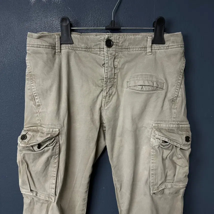[BUNJANG] 31 Cibilia Light Beige Slim Cargo Pants / 31 시빌리아 라이트베이지 슬림 카고 팬츠