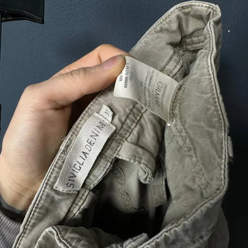 [BUNJANG] 31 Cibilia Light Beige Slim Cargo Pants / 31 시빌리아 라이트베이지 슬림 카고 팬츠