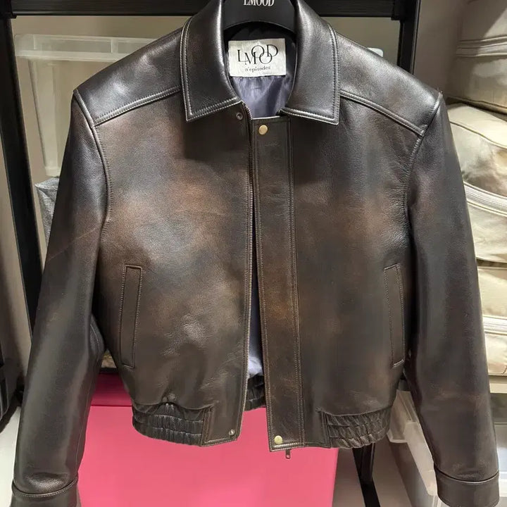 [BUNJANG] Elmood Hector Goat Leather Blouson / [44] 엘무드 헥터 고트 레더 블루종