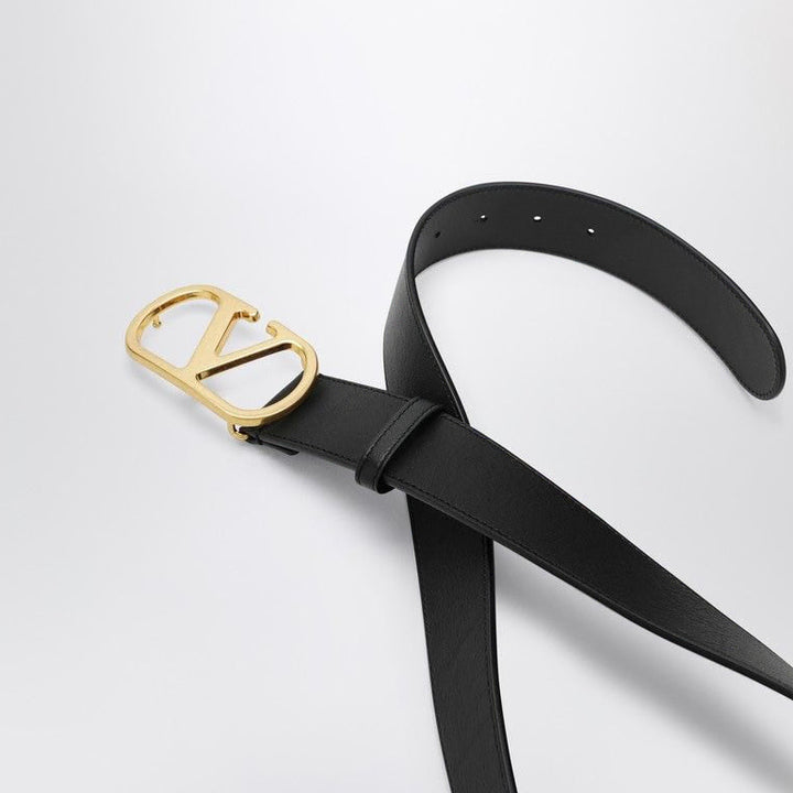 [BUNJANG] Valentino Leather Belt with Gold Buckle / [국내] 발렌티노 벨트 가죽 골드 버클 남성 8Y2T0SQ7IYR 0NO