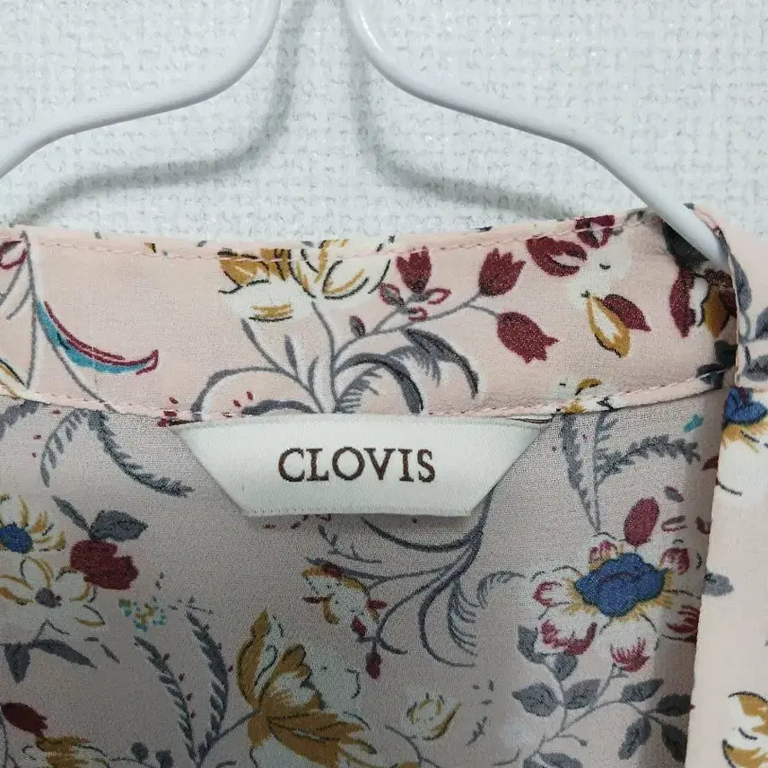 [BUNJANG] CLOVIS Floral Chiffon Blouse / CLOVIS 플라워 쉬폰 블라우스 핑크