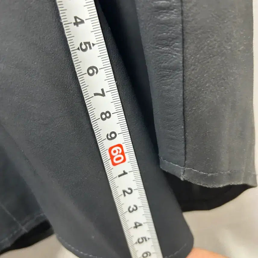 [BUNJANG] Black Leather Shirt Jacket (Size 66) / 블랙 레더 셔츠 자켓 66사이즈