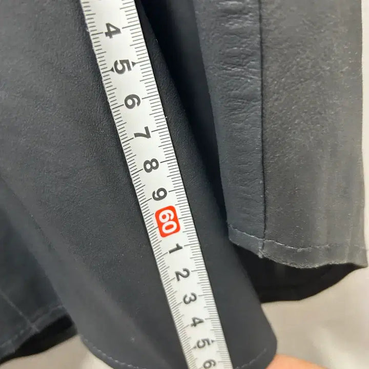[BUNJANG] Black Leather Shirt Jacket (Size 66) / 블랙 레더 셔츠 자켓 66사이즈