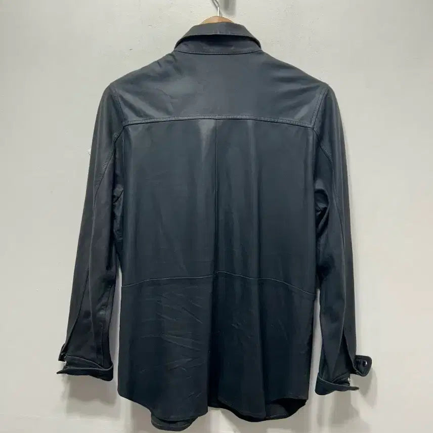 [SOLD OUT] 블랙 레더 셔츠 자켓 66사이즈