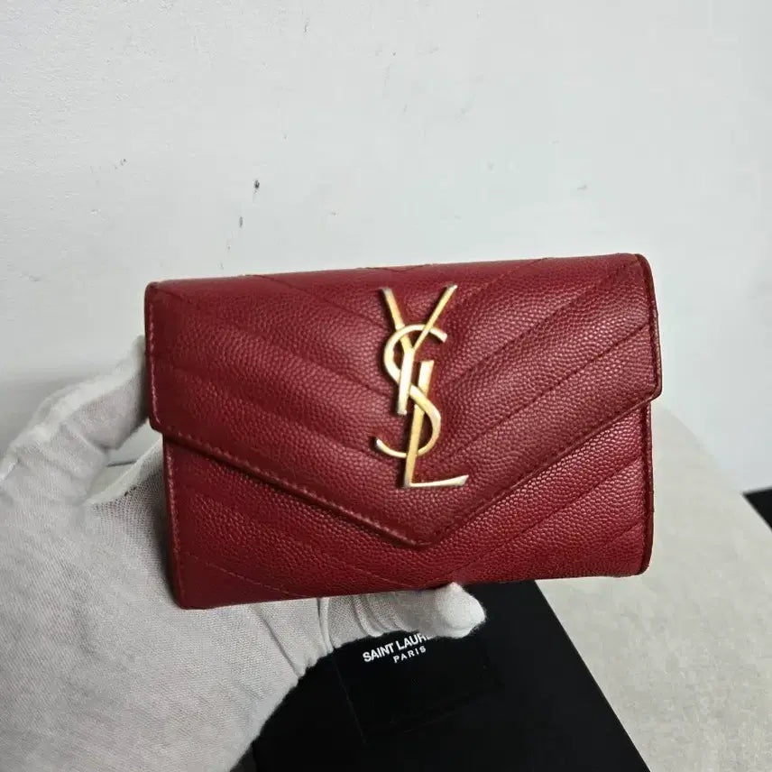 [BUNJANG] Yves Saint Laurent Envelope Bifold Wallet / [보증서 정품] 입생로랑 엔벨로프 반지갑